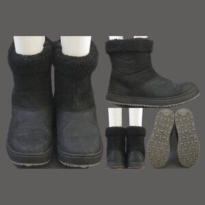 L.L. Bean Mountainside Mid Fleece-Lined Zip Boots Women’s Size US 7.5 M, Black